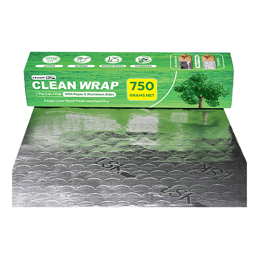 Buy Cleanwrap Aluminium + Paper Foil - 43.3 m, Food Grade, Freeze