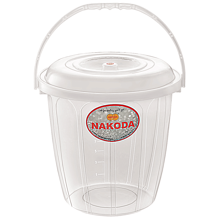 Buy Nakoda Bucket With Lid For Storage & Carry - Transparent