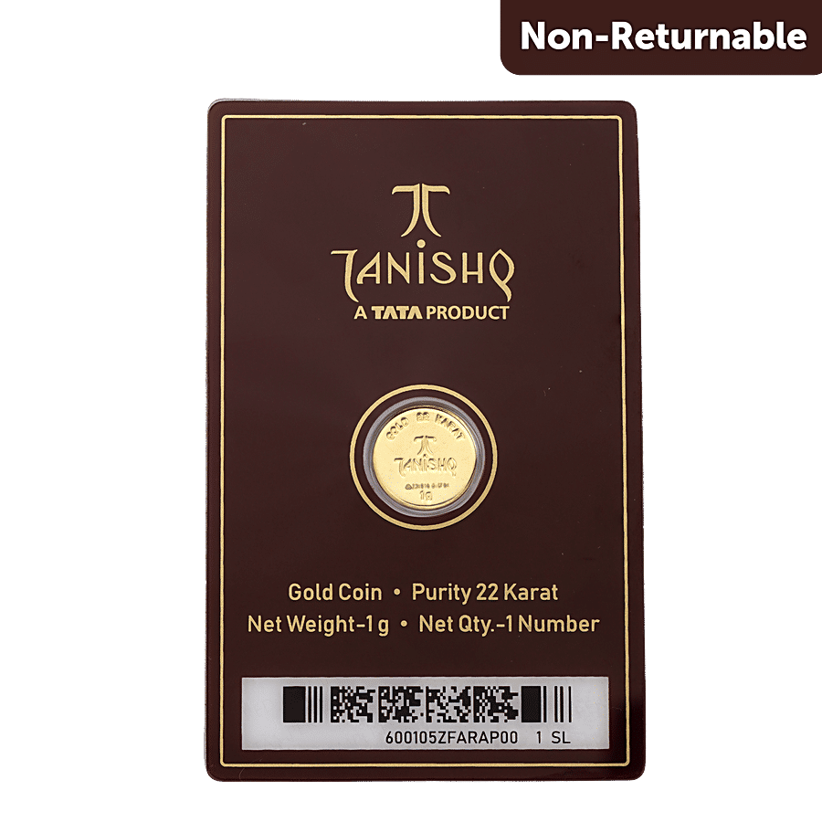 Buy Tanishq 22 Karat Gold Coin With Goddess Lakshmi Motif Online