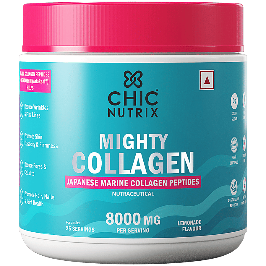 Chicnutrix Marine Collagen With Added Fish Peptides For Youthful Skin, 25 Servings - Detergents on OZO Mart