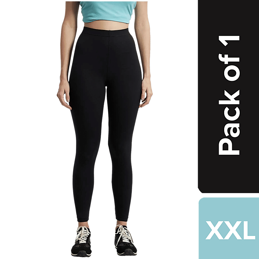 つき Jockey Women Black Leggings - XL - AW87 UA CG MAX LEGGING Black