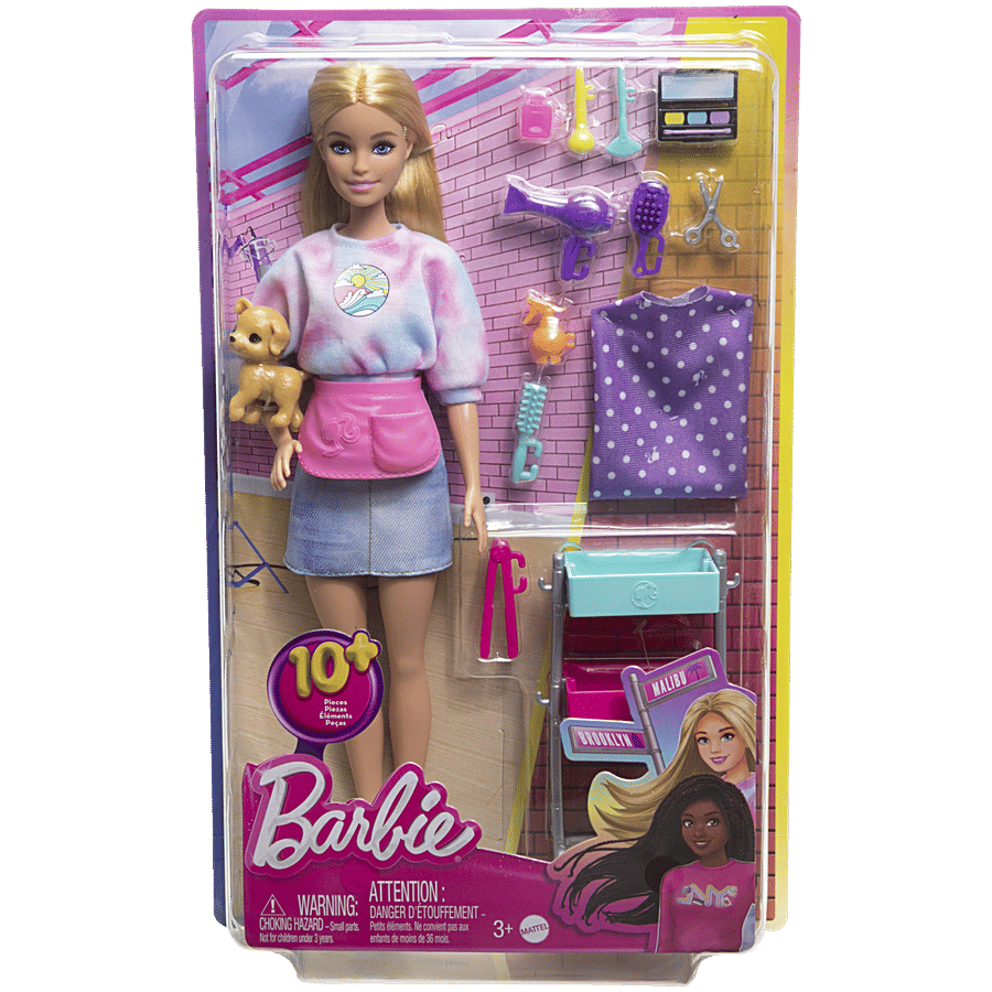 Buy Barbie Malibu Stylist Doll With 14 Accessories Playset Online