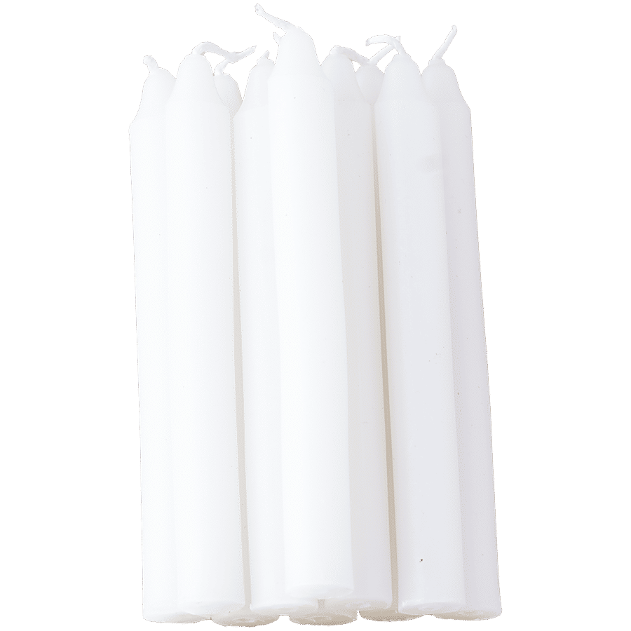 bb home White Glow Candle cm x cm, 10 pcs