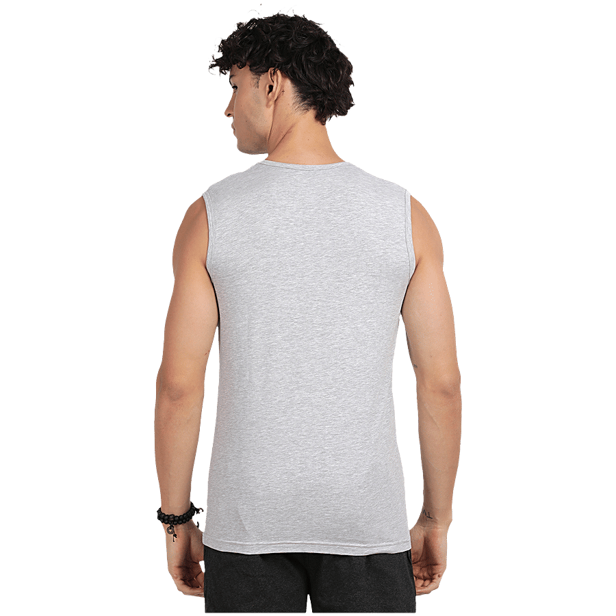 Pepe Jeans Grey Cotton Comfort Fit Vest, pc