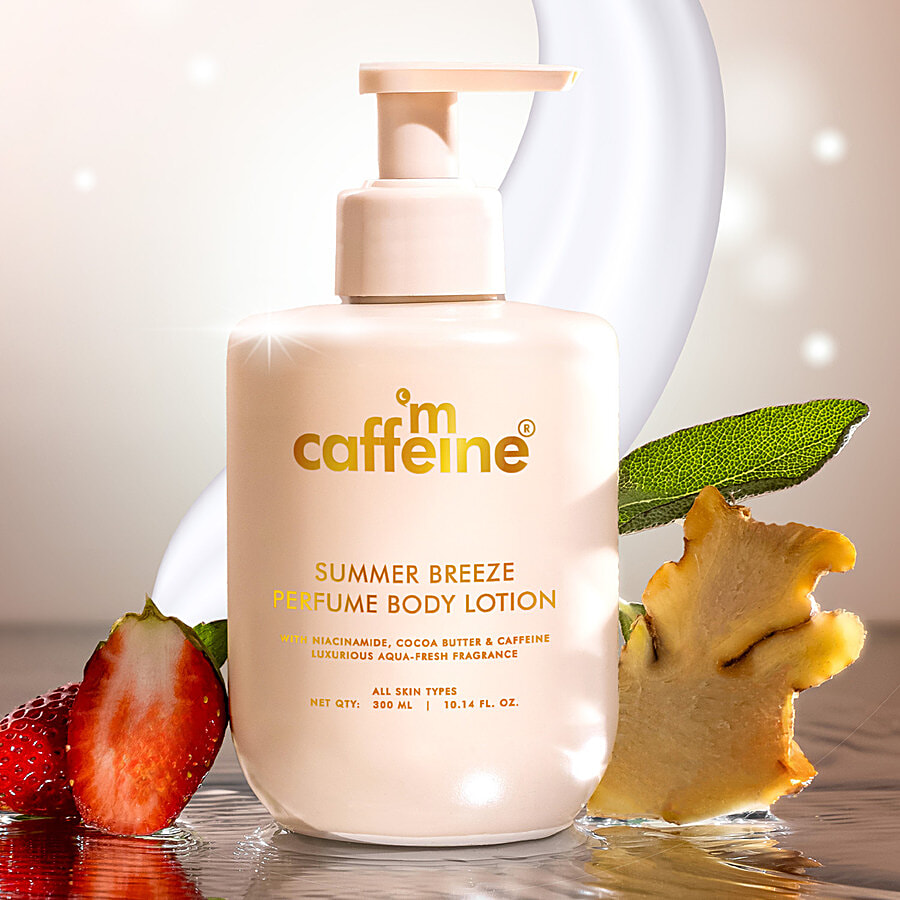 mCaffeine Summer Breeze Perfume Body Lotion - Fresh Aquatic Fragrance - Deodorants & Perfumes on OZO Mart