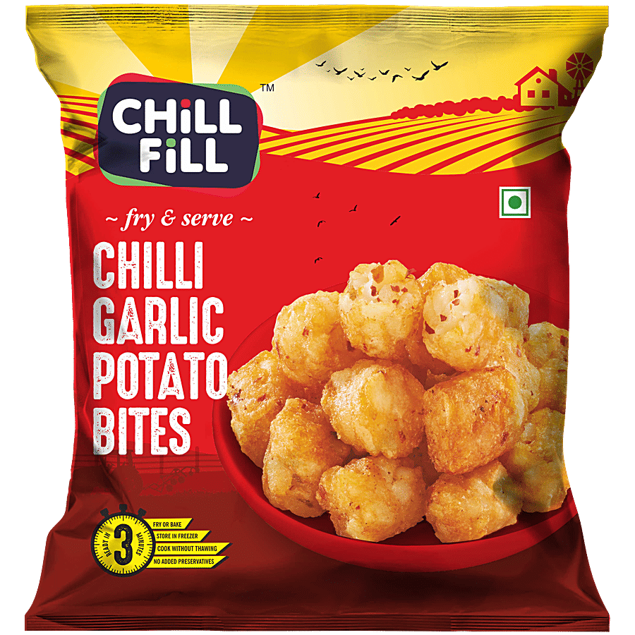 Chillfill Chilli Garlic Potato Bites - Fry & Serve - Frozen Snacks on OZO Mart