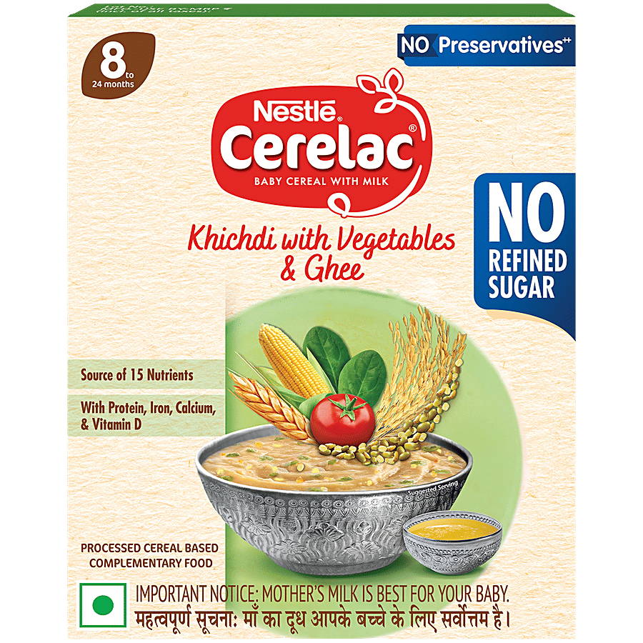 Nestle Cerelac Khichdi With Vegetables & Ghee Baby Food Cereal - 8 To 24 Months - Baby Formula on OZO Mart