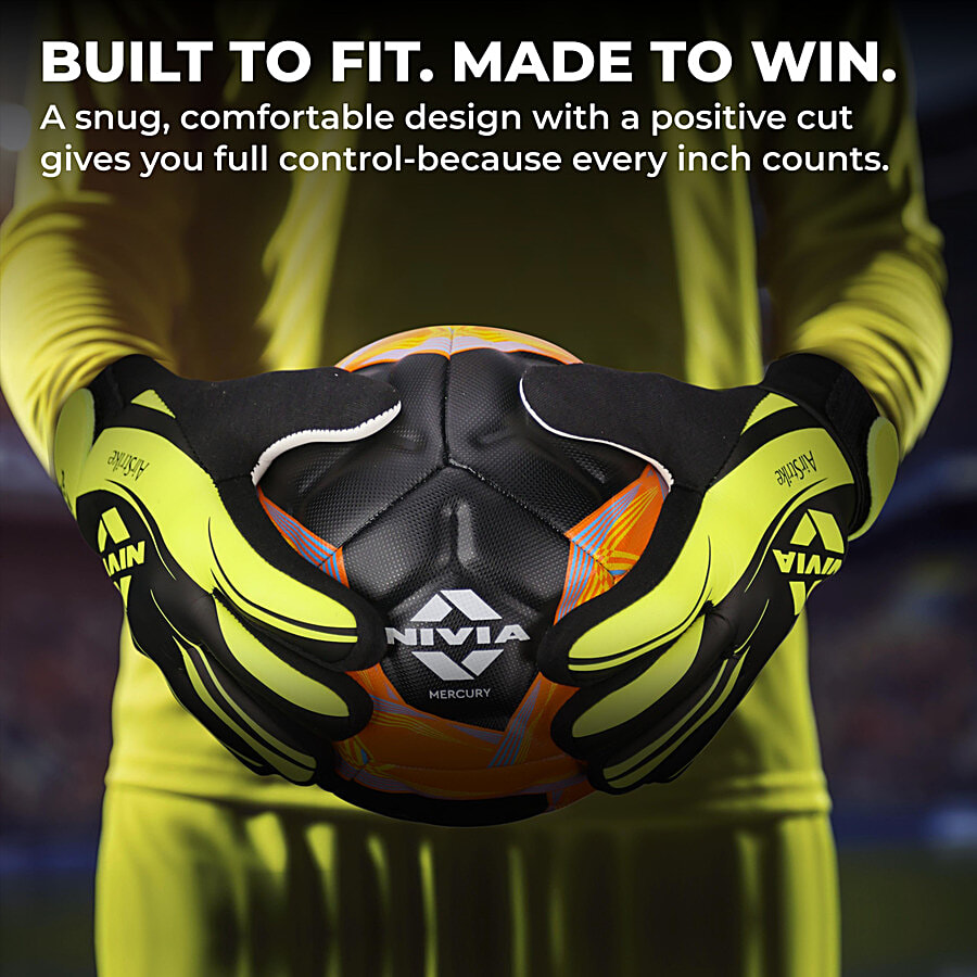 Buy Nivia Airstrike Goalkeeper Gloves Black Green Online at