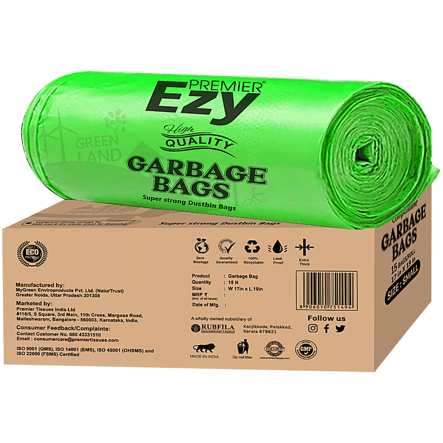 Buy Premier Compostable Garbage Bags - Small, 43.18 x 48.26 cm
