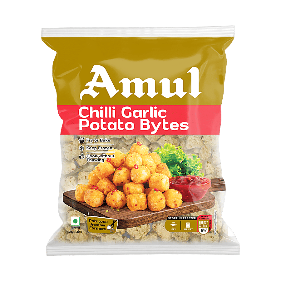 Amul Happy Treats Chilli Garlic Potato Bytes - Daily Veggies (Aloo, Onion, Tomato) on OZO Mart
