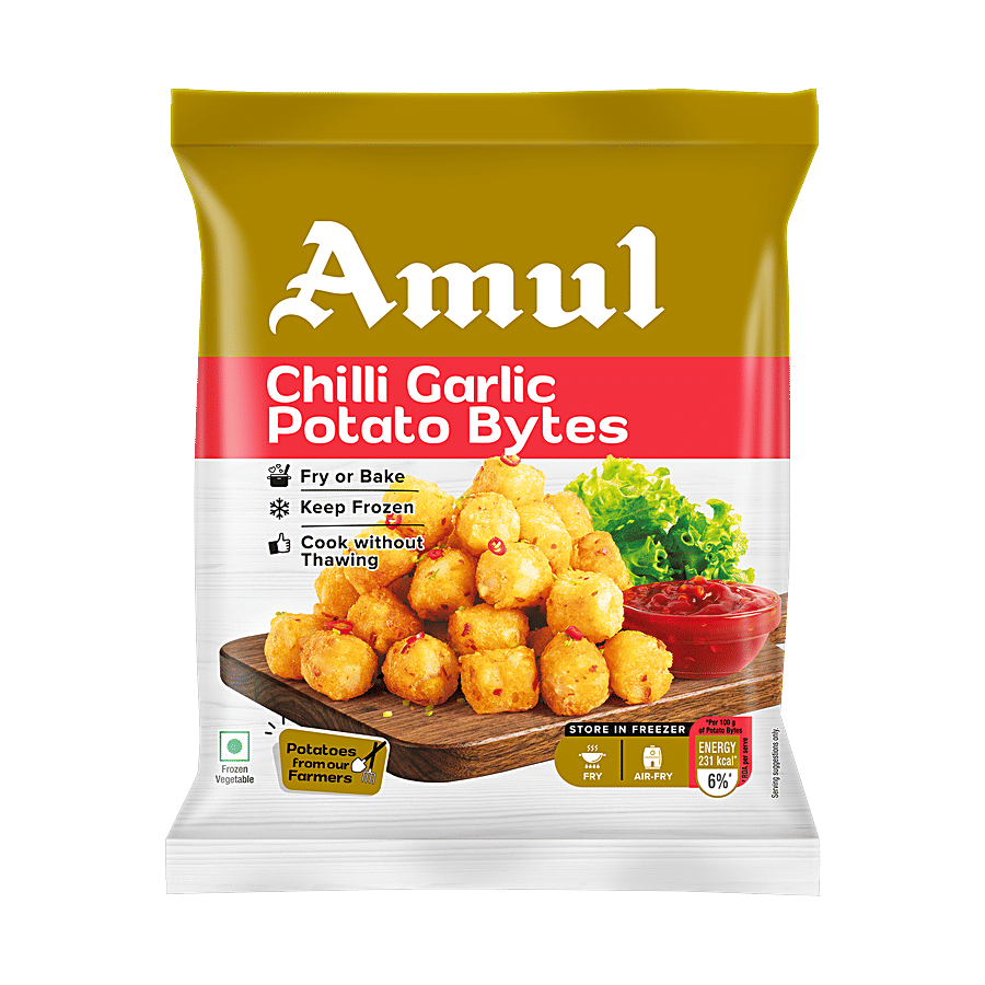 Amul Happy Treats Chilli Garlic Potato Bytes - Daily Veggies (Aloo, Onion, Tomato) on OZO Mart