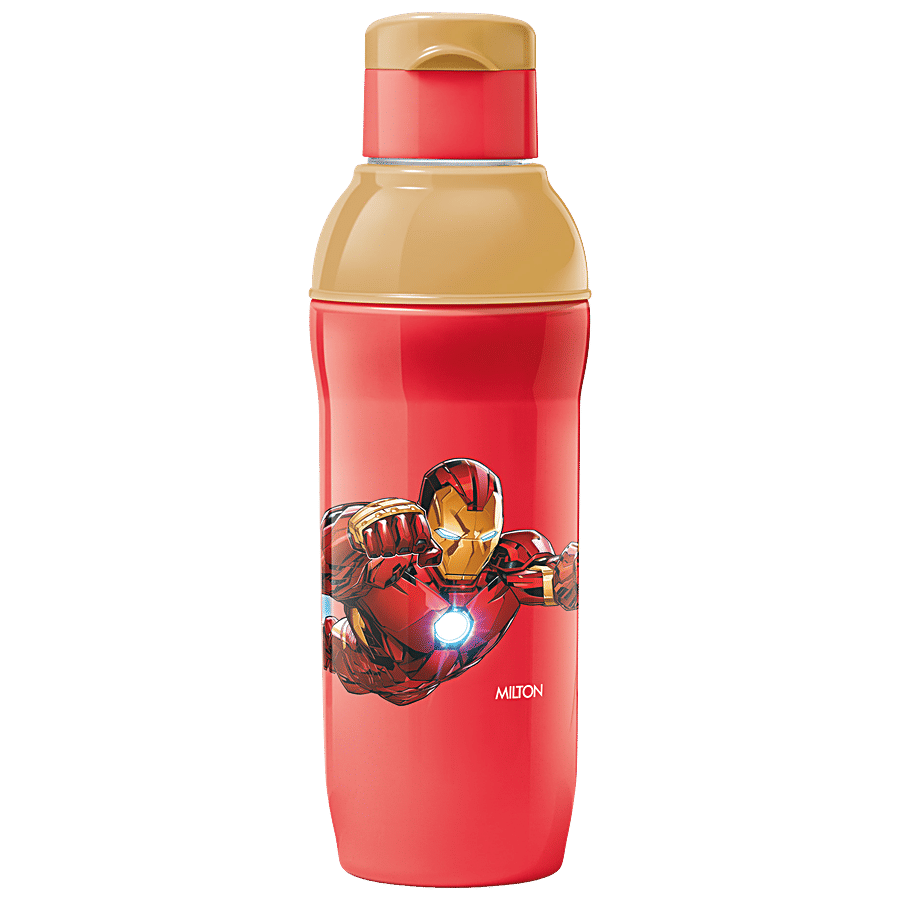 Milton Marvel Steel Slim 600 Insulated Sipper Kids Bottle - Red, Iron Man - Dairy Breakfast on OZO Mart